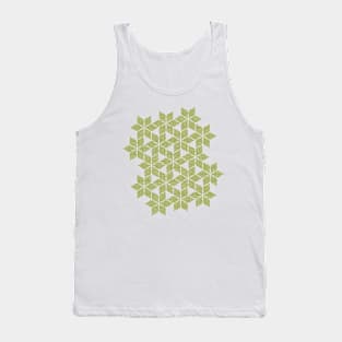 Geometric Pattern Green on Green Tank Top